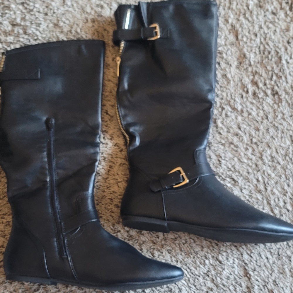 Black tall boots